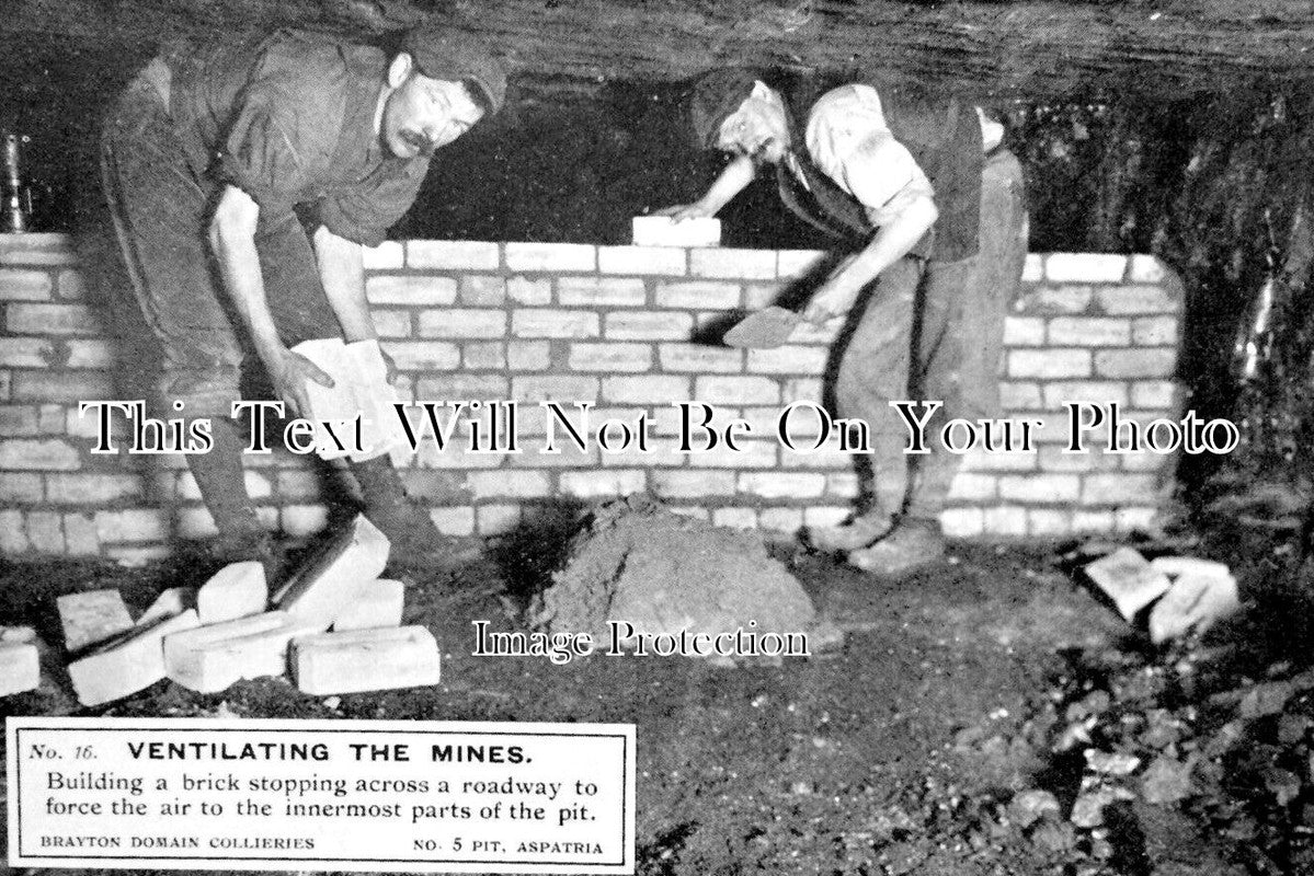 CU 1736 - Ventilating The Mines, Brayton Colliery, Aspatria, Cumbria c1910