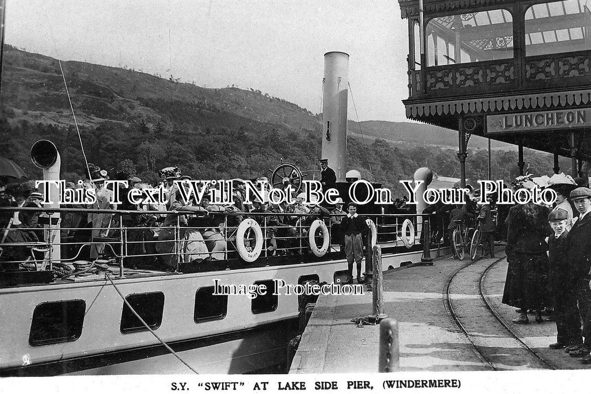 CU 174 - Lake Side Pier, Windermere, Cumbria, Cumberland