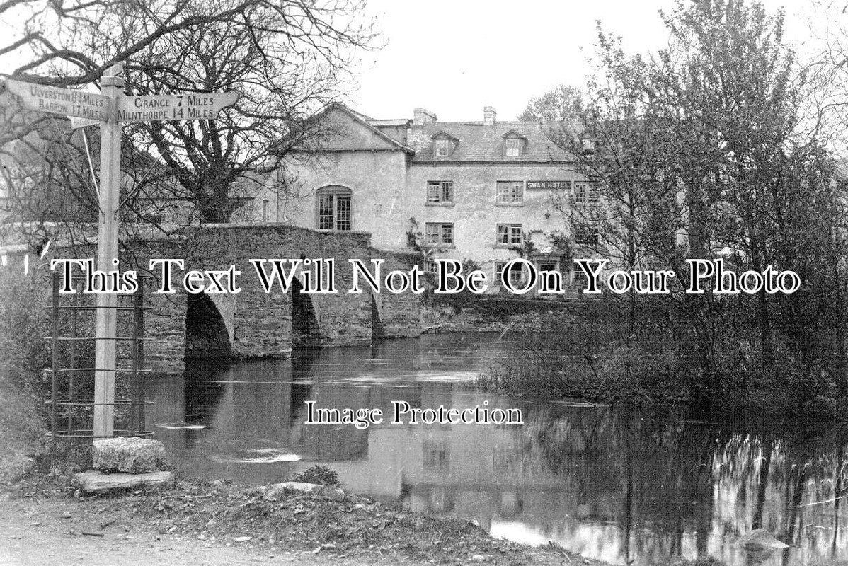 CU 1755 - Newby Bridge & Swan Hotel, Cumbria c1909