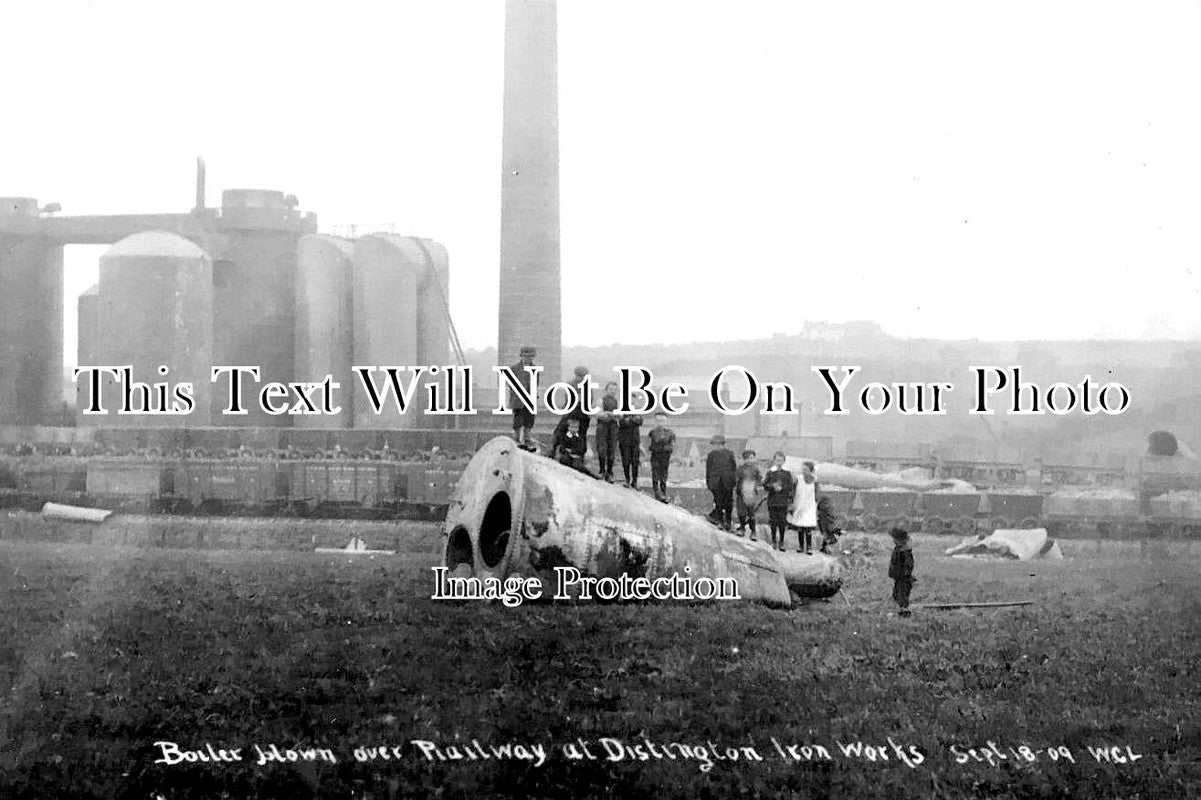 CU 1790 - Boiler Blown over Railway, Distington Ironworks, Cumbria