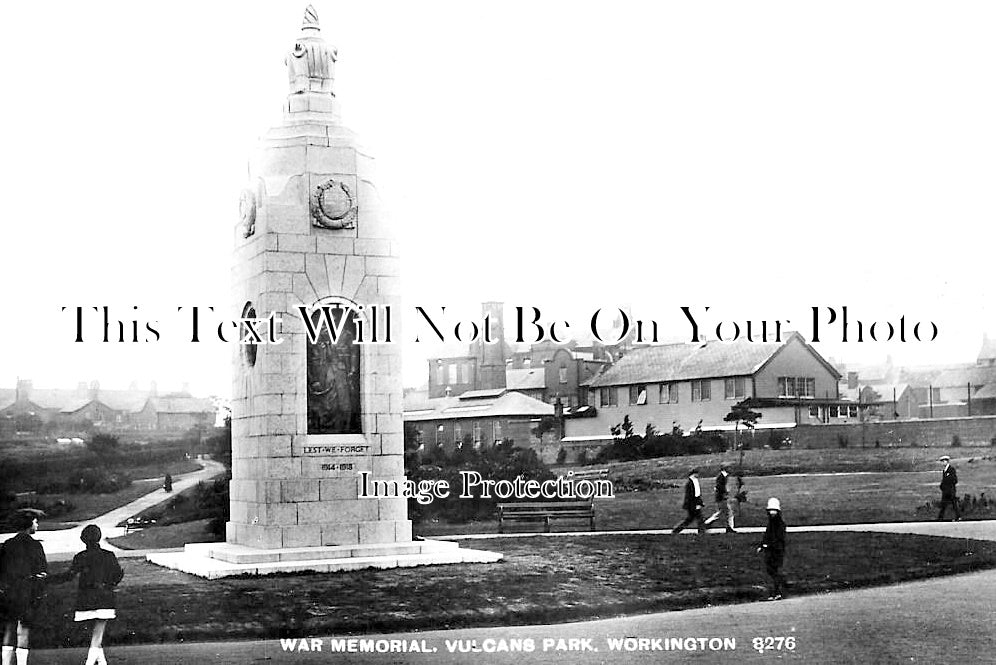 CU 1846 - War Memorial, Vulcans Park, Workington, Cumbria c1928