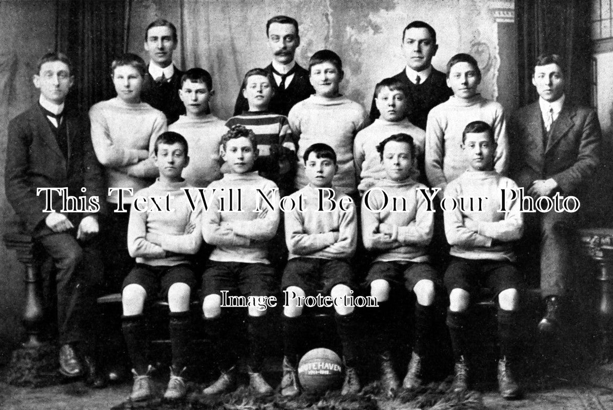 CU 190 - School Football Team 1911-12, Whitehaven, Cumbria, Cumberland