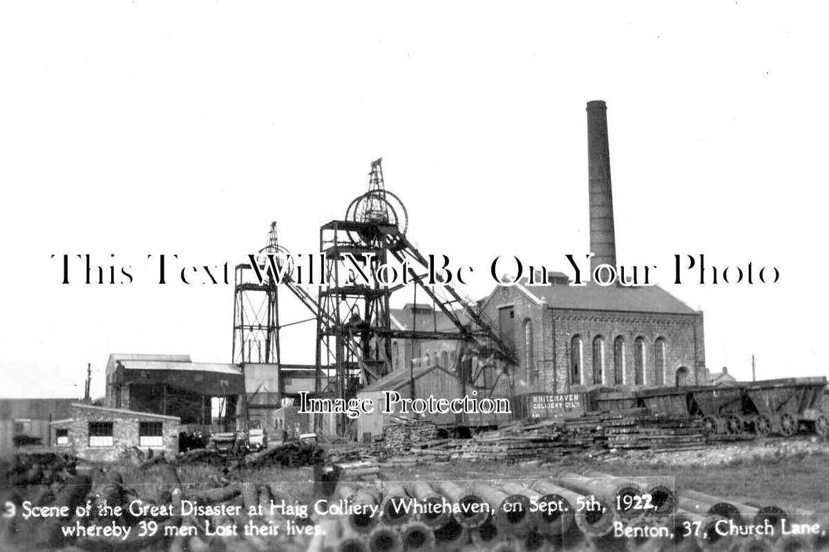 CU 1907 - Haig Colliery Disaster, Whitehaven Coal Mine, Cumbria 1922