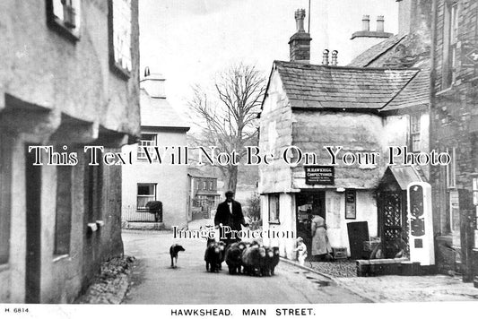 CU 1947 - Main Street, Hawkshead, Cumbria