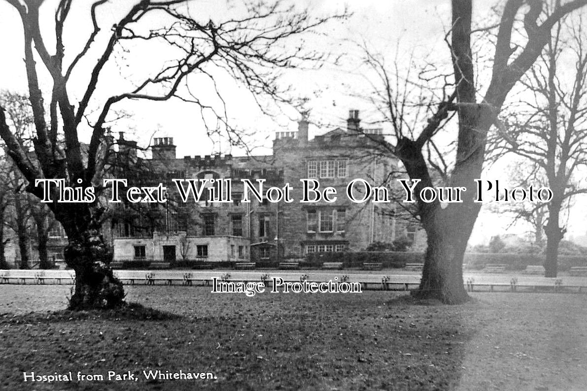 CU 2038 - Whitehaven Hospital From Park, Cumbria c1939