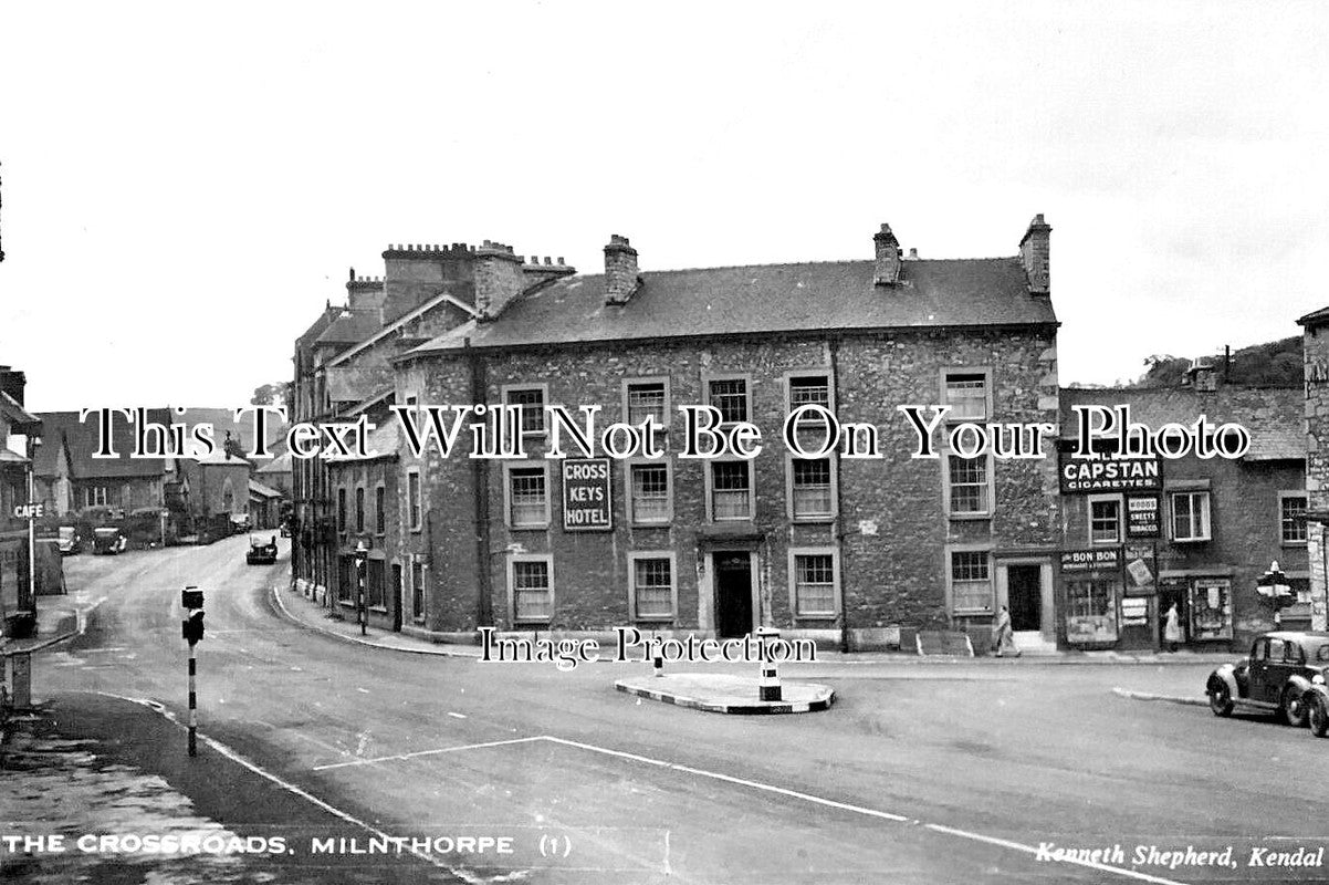 CU 2051 - The Cross Keys Hotel & Crossroads, Milnthorpe, Cumbria