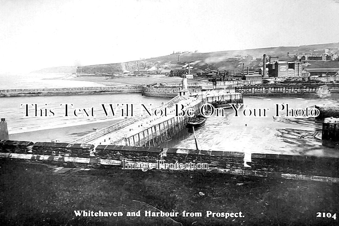 CU 2055 - Whitehaven Harbour From Prospect, Cumbria