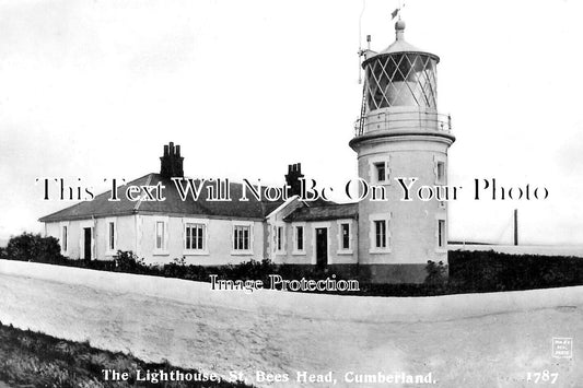 CU 2179 - The Lighthouse, St Bees Head, Cumberland, Cumbria c1918