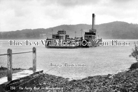 CU 2210 - The Ferry Boat On Windermere, Cumbria c1955