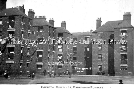 CU 2212 - Egerton Buildings, Barrow In Furness, Cumbria c1905