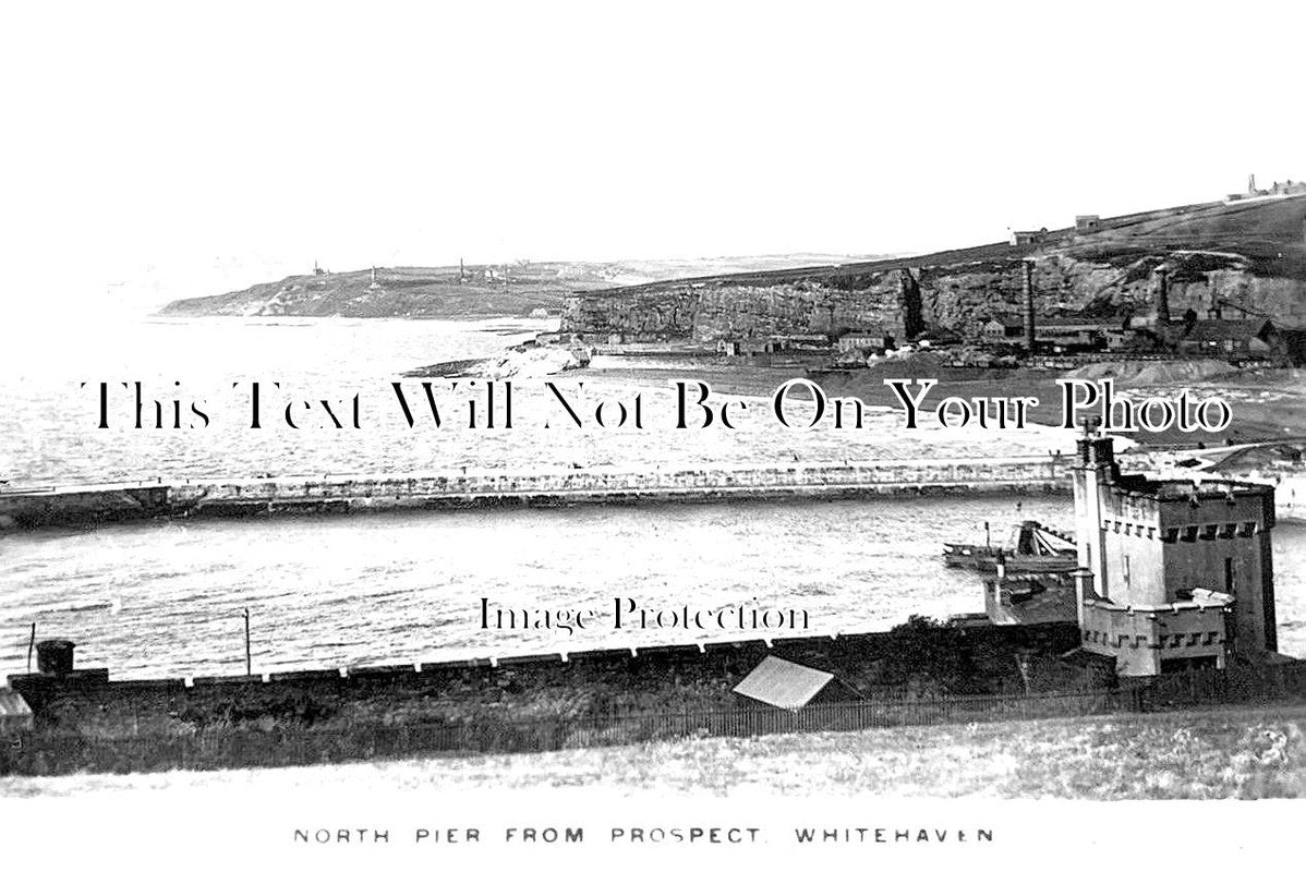 CU 2217 - North Pier From Prospect, Whitehaven, Cumbria c1910