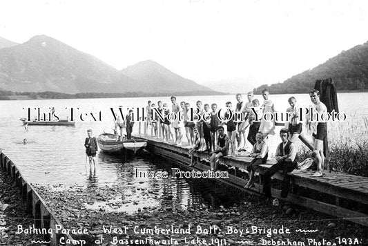 CU 2218 - Bathing Parade, West Cumberland Batt Boys Brigade 1911