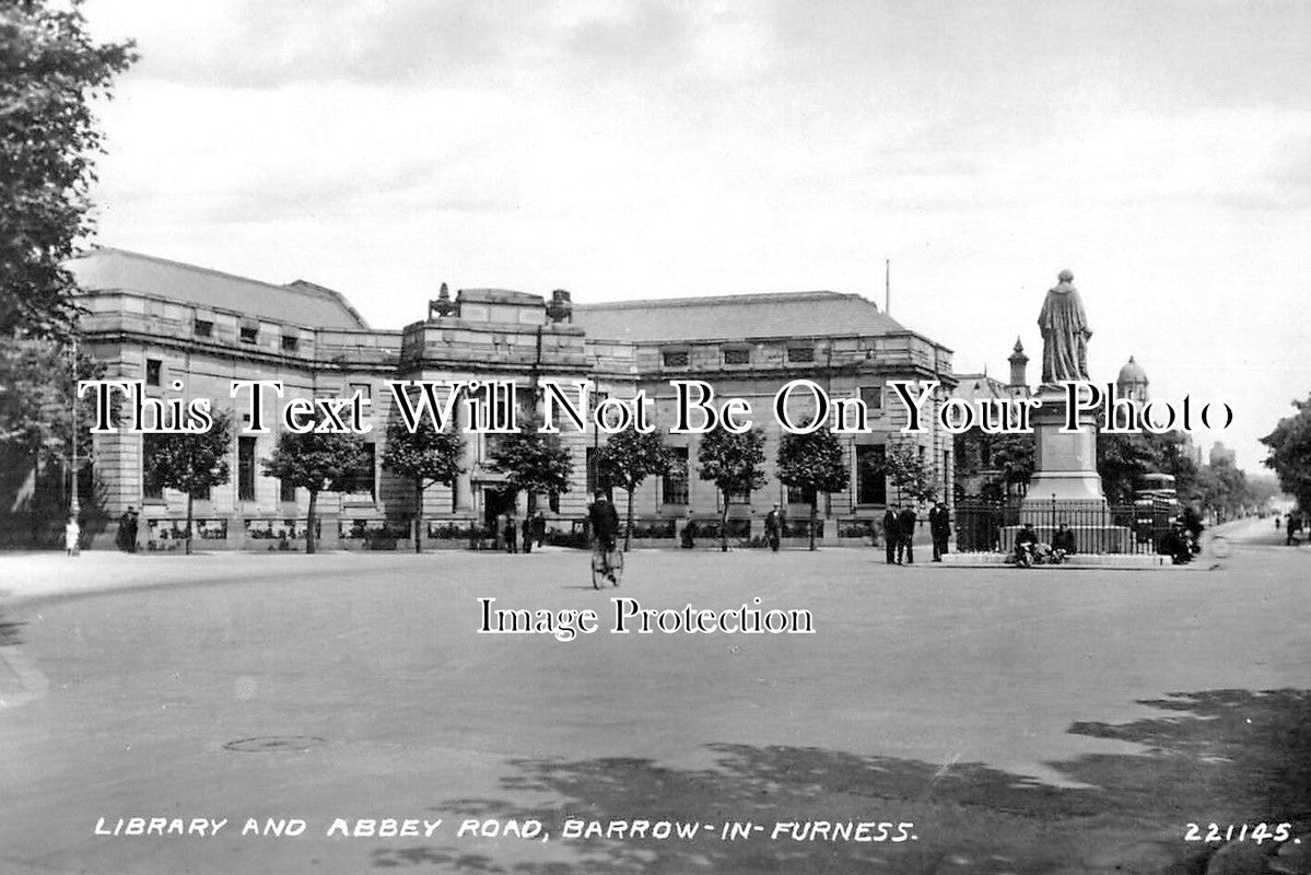 CU 2233 - Library & Abbey Road, Barrow In Furness, Cumbria