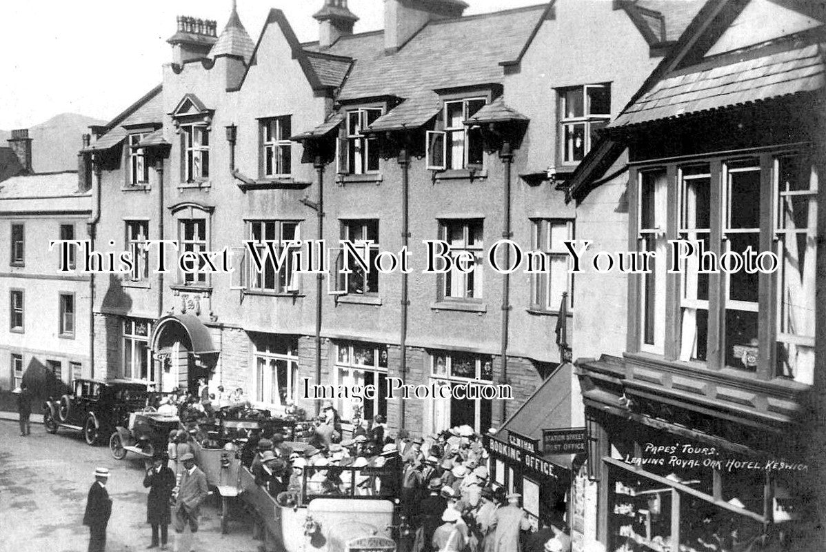 CU 2257 - Charabanc Trip, Royal Oak Hotel, Keswick, Cumbria