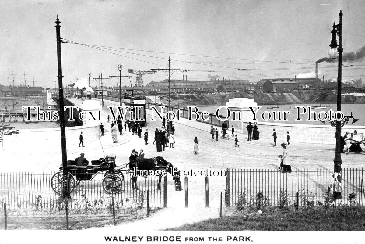 CU 2261 - Walney Bridge From The Park, Cumbria