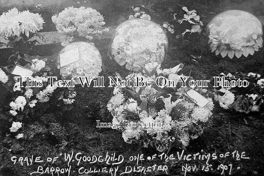 CU 2271 - Grave Of W Goodchild, Barrow Colliery Disaster, Cumbria 1907