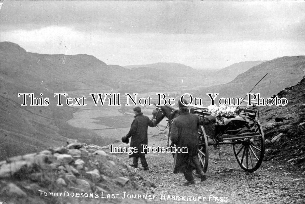 CU 270 - Funeral Of Tommy Dobson, Foxhounds Master, Hardknott Pass, Grasmere, Cumbria, Cumberland