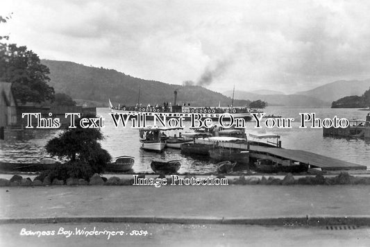 CU 274 - Bowness Bay & Steamer, Windermere, Cumbria, Cumberland