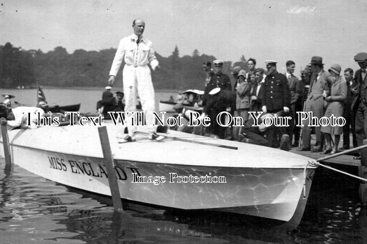 CU 296 - Miss England II, Sir Henry Segrave & Miss England II, Lake Windermere, Cumbria, Cumberland