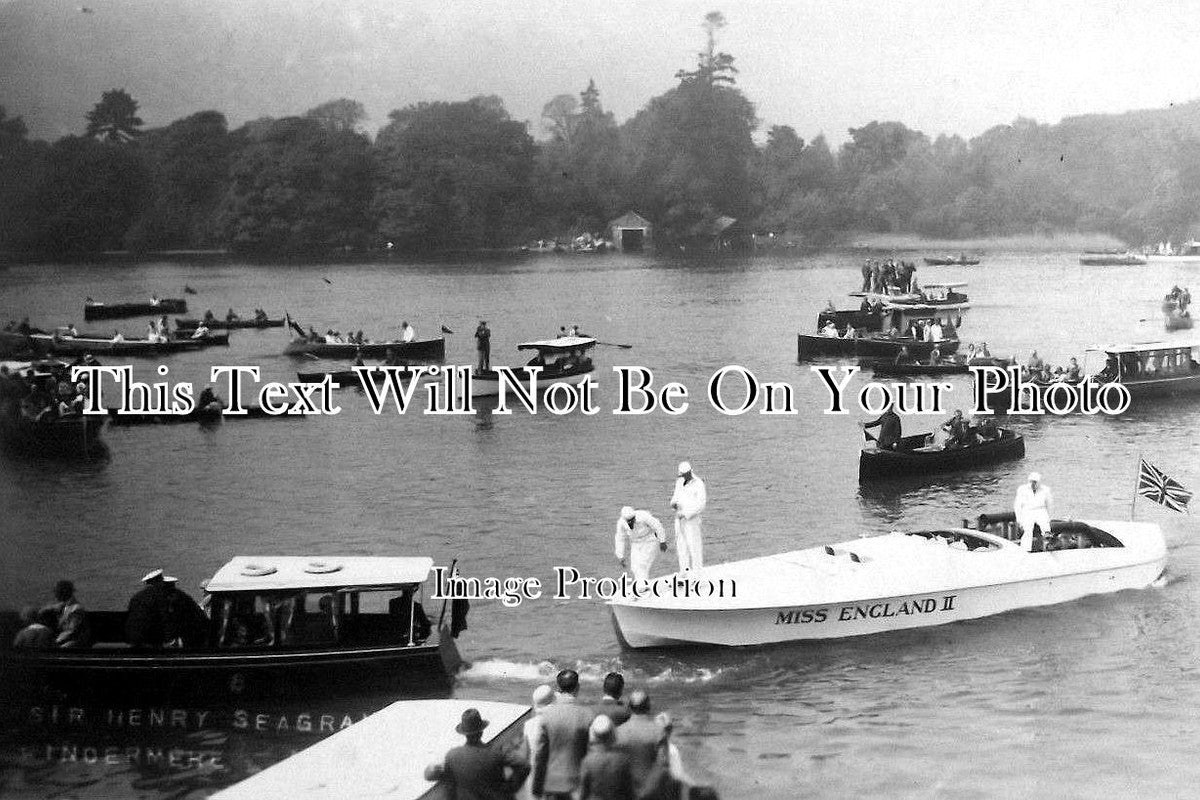 CU 297 - Sir Henry Seagrave, Miss England II, Lake Windermere, Cumbria, Cumberland 1930