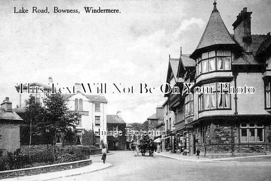 CU 311 - Lake Road, Bowness, Windermere, Cumbria, Cumberland c1921