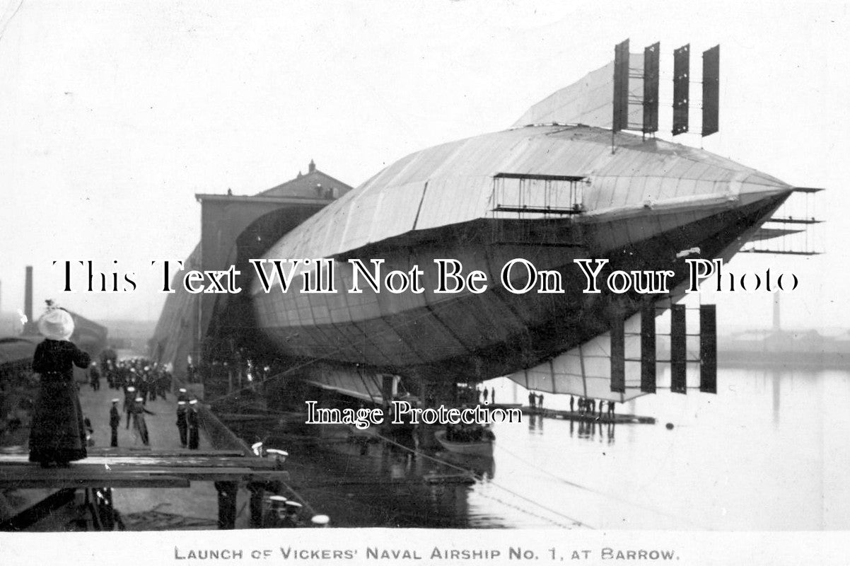 CU 357 - Launch Of Naval Airship No1, Barrow-In-Furness, Cumbria, Cumberland