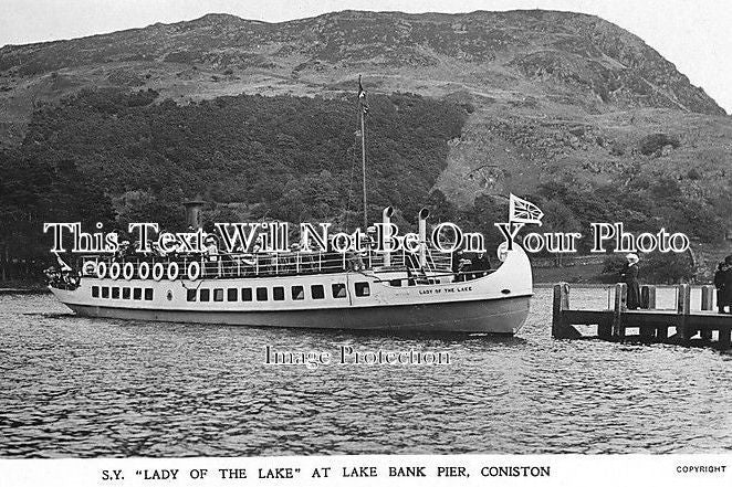 CU 429 - S.Y 'Gondola' On Coniston Lake, Cumbria, Cumberland