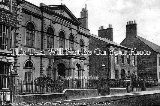 CU 49 - Fisher Street, Carlisle, Cumbria, Cumberland c1912 - Wesleyan Church