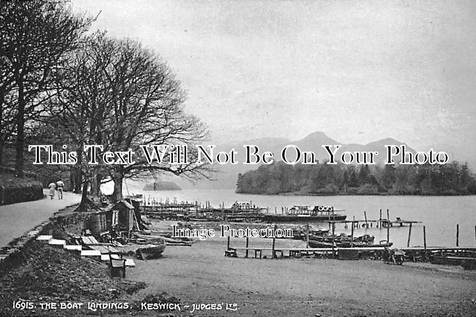 CU 520 - The Boat Landings, Keswick, Cumbria c1937