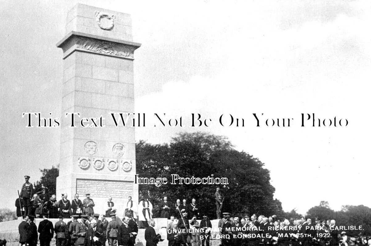 CU 596 - Unveiling Carlisle War Memorial, Cumberland, Cumbria 1922