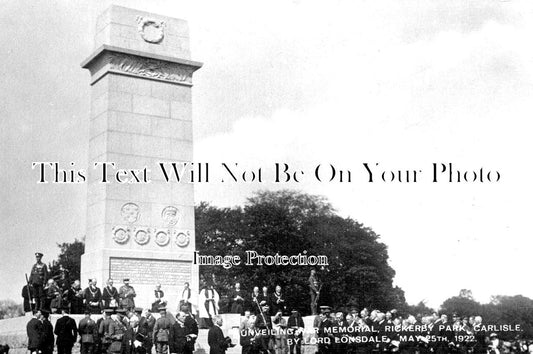 CU 596 - Unveiling Carlisle War Memorial, Cumberland, Cumbria 1922