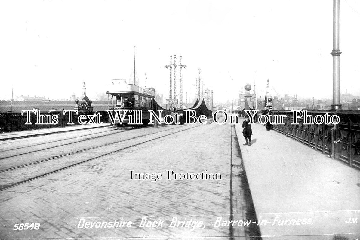 CU 602 - Devonshire Dock Bridge, Barrow In Furness, Cumberland, Cumbria