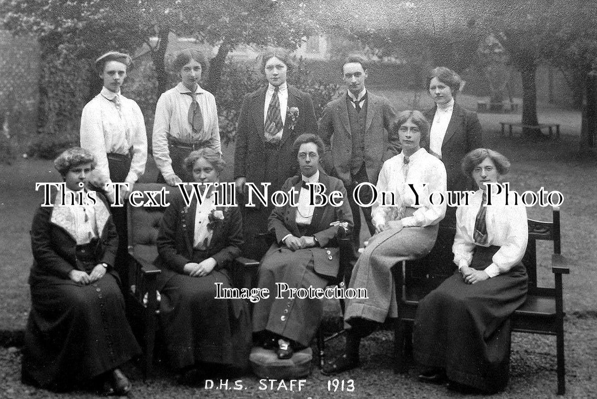 CU 681 - D.H.S. Staff In Castle St, Cumberland, Cumbria 1913