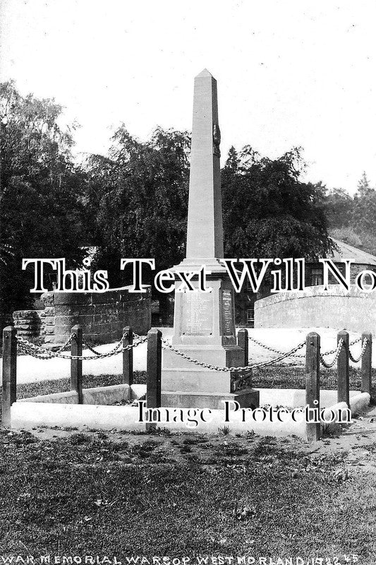 CU 694 - Warcop War Memorial, Cumberland, Cumbria 1922