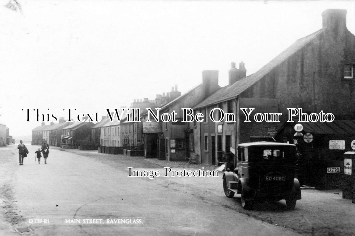 CU 70 - Main Street, Ravenglass, Cumbria, Cumberland c1940