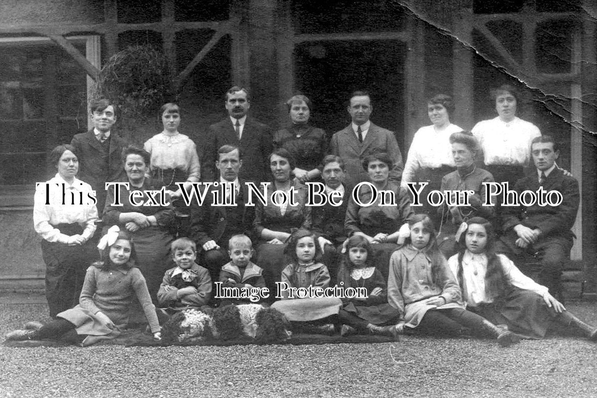 CU 716 - Belgian Refugees At Low Nook, Ambleside, Cumberland, Cumbria WW1