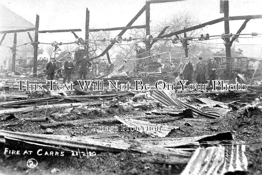 CU 778 - Fire At Carrs Factory, Carlisle, Cumbria 1920