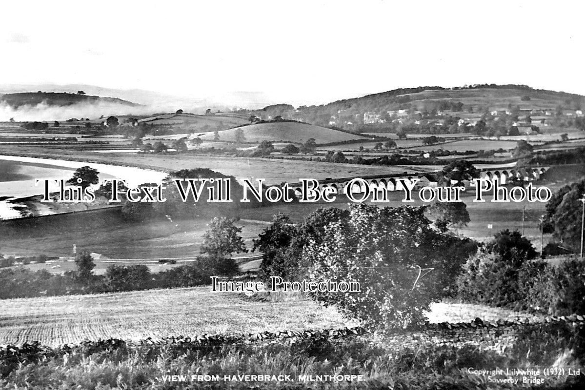 CU 779 - View From Haverbrack & Railway Viaduct, Milnthorpe, Cumbria