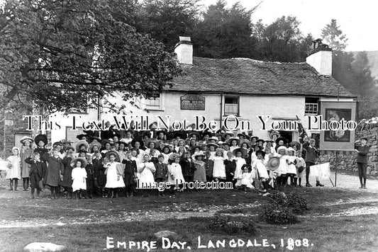 CU 850 - Empire Day Gathering At The Britannia Inn, Langdale, Cumbria 1908