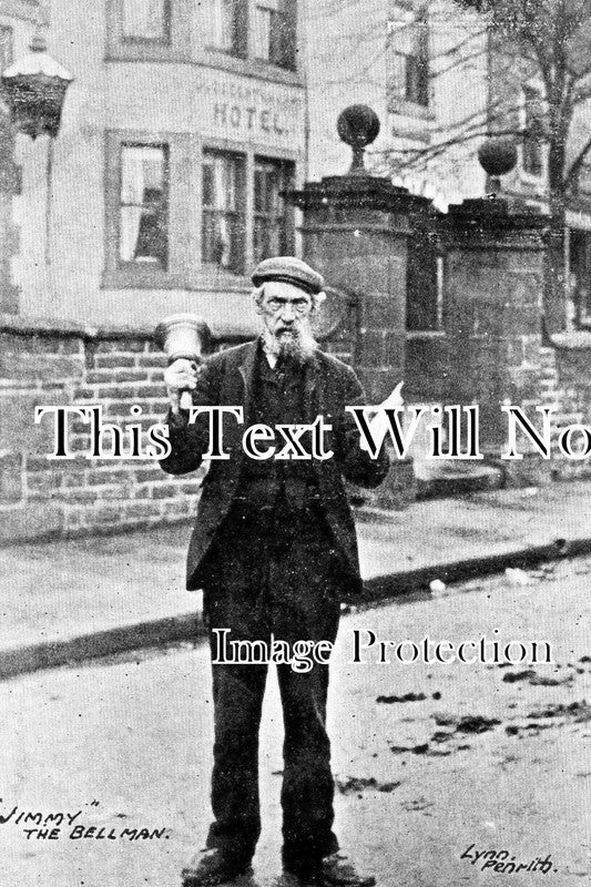 CU 936 - Jimmy The Bell Man, Penrith, Cumbria c1906