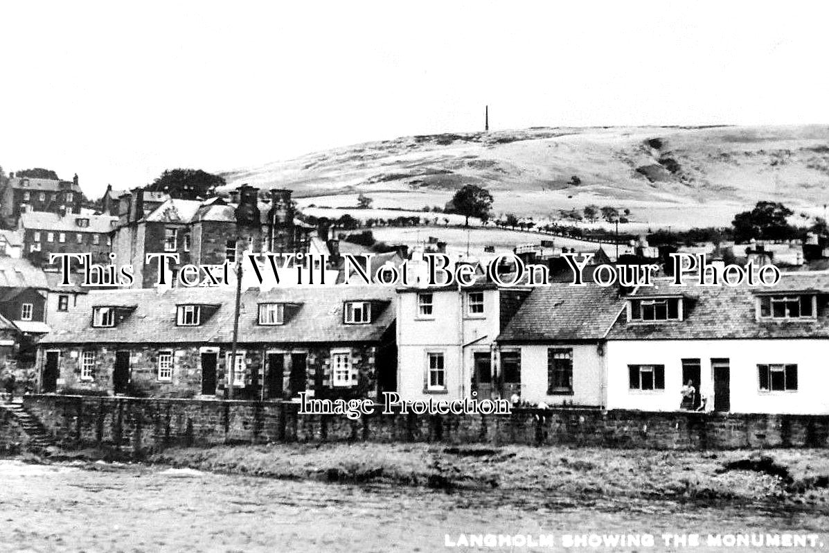 CU 948- Langholm Showing The Monument, Cumbria