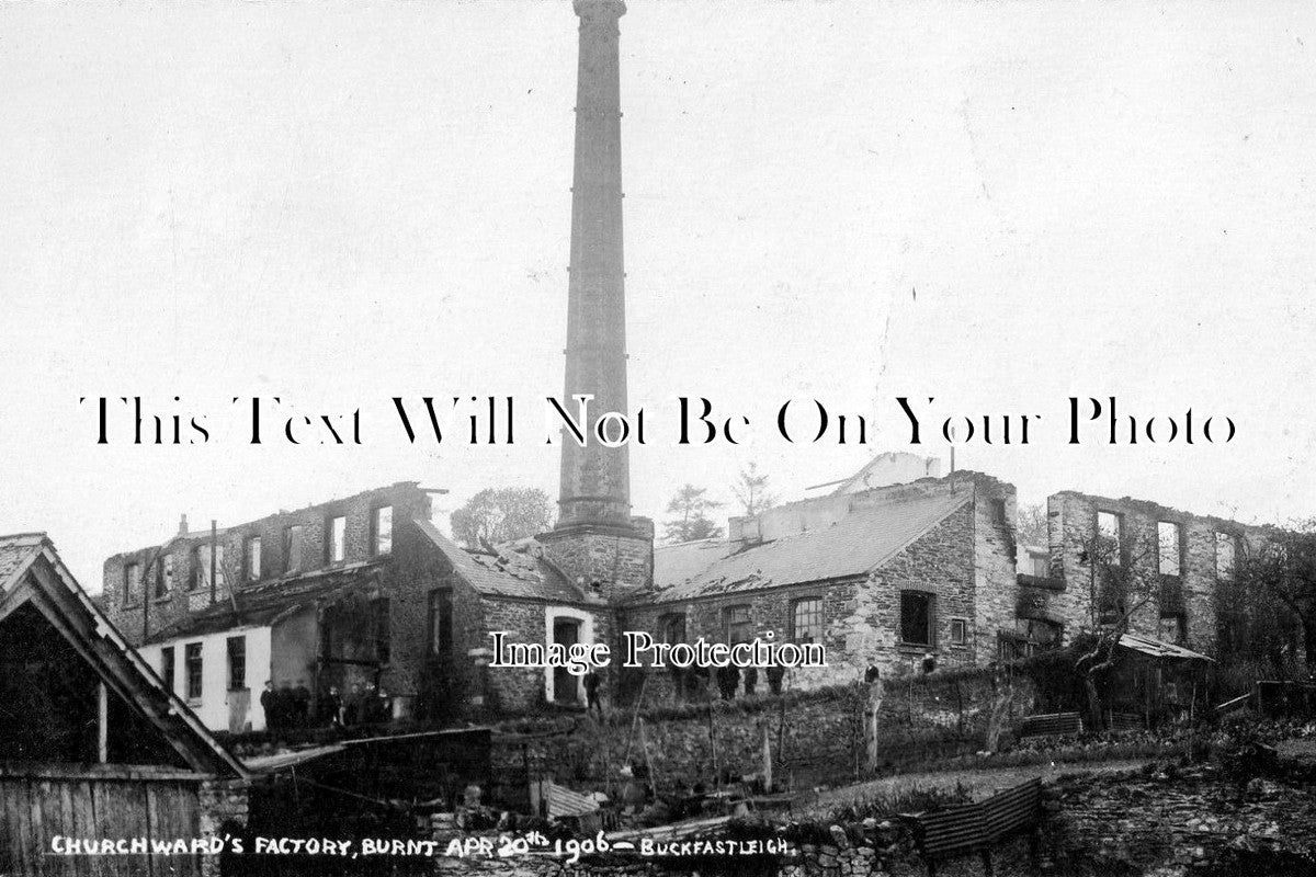 DE 1029 - Churchwards Factory Fire, Buckfastleigh, Dartmoor, Devon 1906