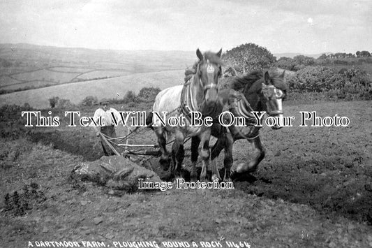 DE 1032 - Ploughing On A Dartmoor Farm, Devon