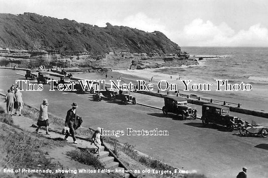 DE 1084 - End Of Promenade Showing White Falls, Exmouth, Devon c1947