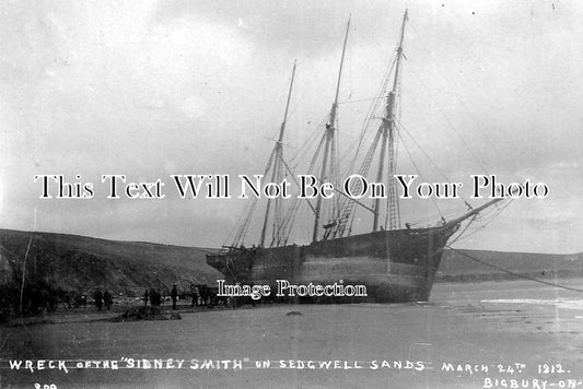 DE 1153 - Sidney Smith Shipwreck, Bigbury On Sea, Devon c1912