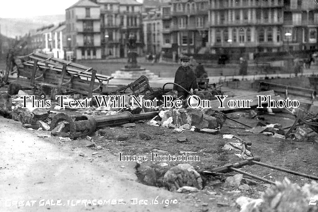 DE 1253 - Great Gale Damage, Ilfracombe, Devon c1910