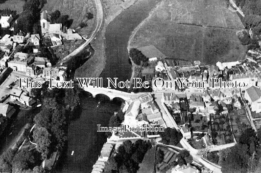 DE 126 - Aerial View, Totnes Bridge, River Dart, Bridgetown, Devon c1920s