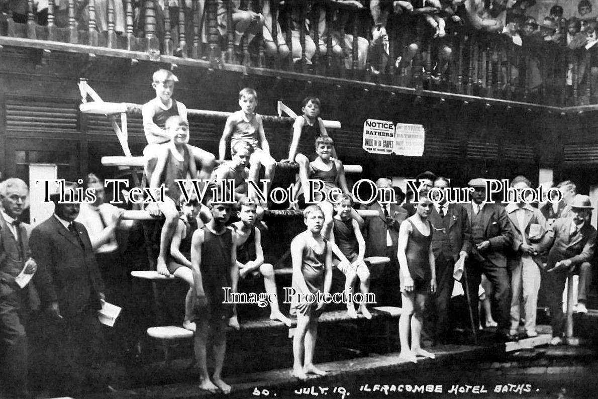 DE 1324 - Ilfracombe Hotel Baths Swimming Gala, Devon c1924