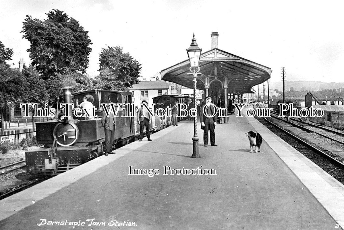 DE 1343 - Lynton & Barnstaple Railway Town Station, Devon c1912