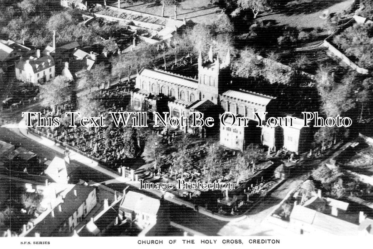DE 1547 - Church Of The Holy Cross Aerial View, Crediton, Devon